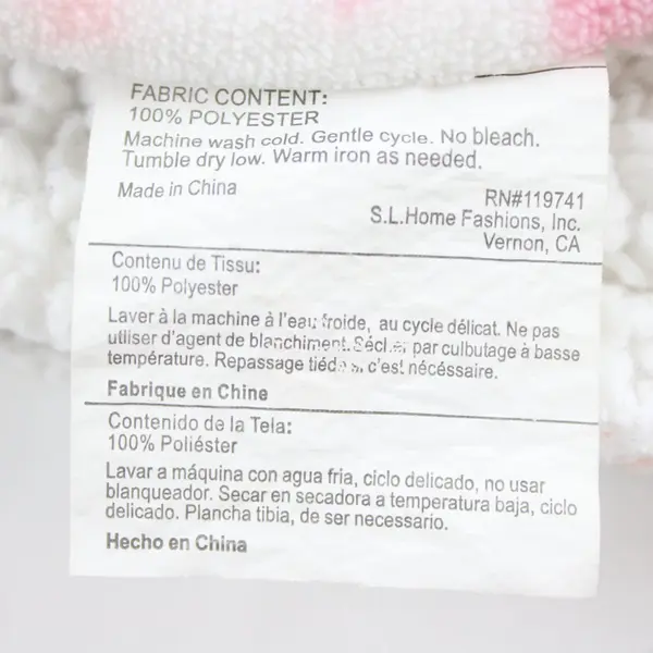 SL Home Fashions Inc Baby Plush Fleece Blanket Pink Gray Stars