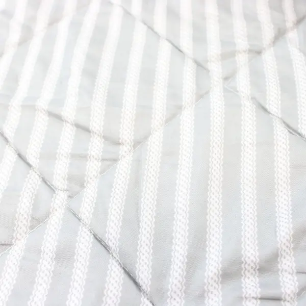 Mainstays King Comforter Yellow White Large Check Gray White Striped Reverse