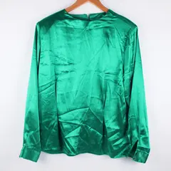 Karen Scott Women's Green Long Sleeve Pullover Blouse Top Size 16