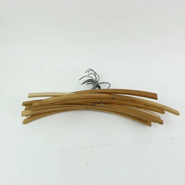 Lot of 10 Wooden Clothes Hangers