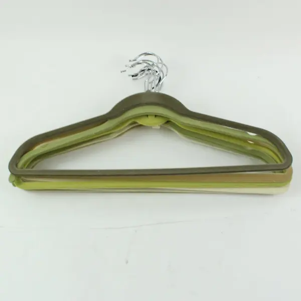 Lot of 10 Flocked Hangers Closet Clothing Organizer