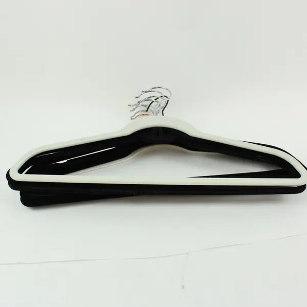 Lot of 10 Flocked Clothes Hangers