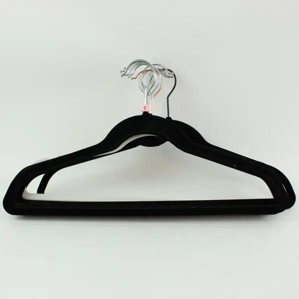 Lot of 10 Flocked Clothes Hangers