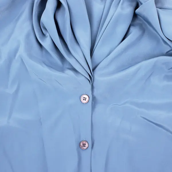 Impressions of California Women's Blue Button-Up Blouse Size L
