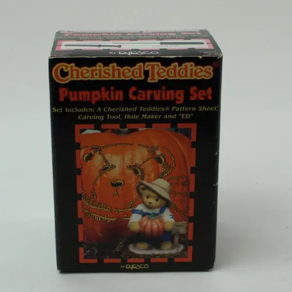 Cherished Teddies Ed Pumpkin Carving Set Halloween Pattern Tool