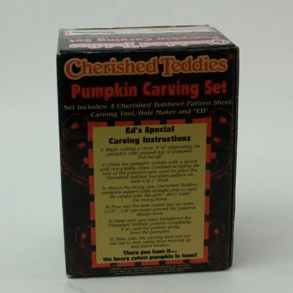 Cherished Teddies Ed Pumpkin Carving Set Halloween Pattern Tool