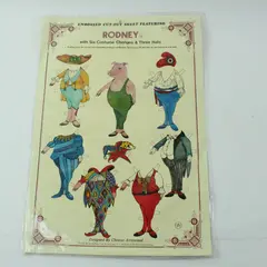 1986 Merrimack Rodney Paper Doll Sheet No 50792 6 Costumes 3 Hats