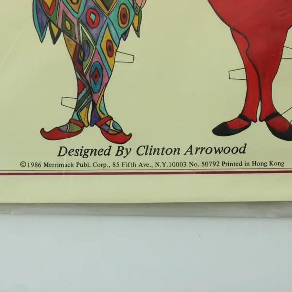 1986 Merrimack Rodney Paper Doll Sheet No 50792 6 Costumes 3 Hats