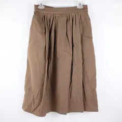 Radcliffe Brown Pleated A-Line Knee-Length Skirt Size 14 Pockets