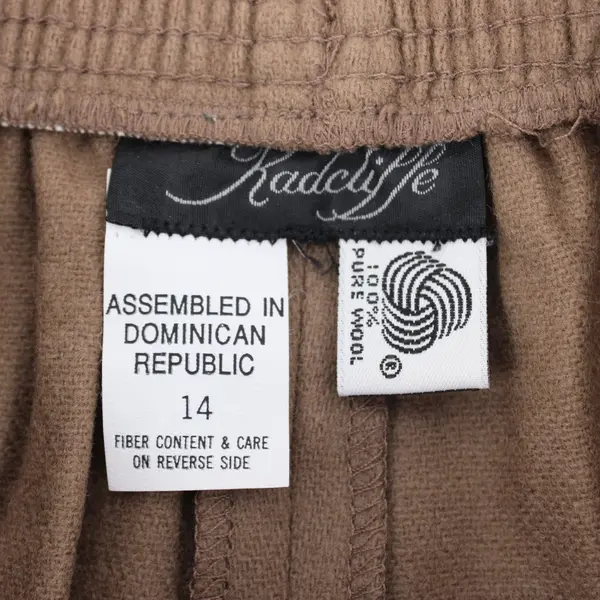 Radcliffe Brown Pleated A-Line Knee-Length Skirt Size 14 Pockets