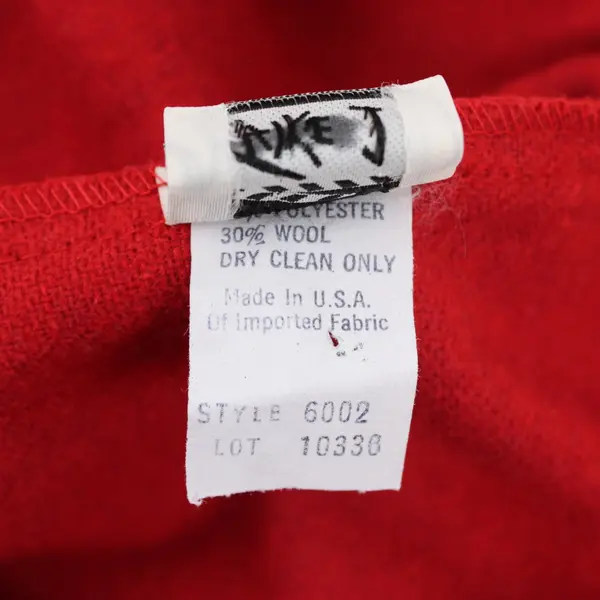 Vintage Take 1 Women's Red A-Line Skirt Elastic Waist Belt Loops Size 14