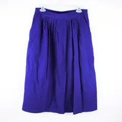 Radcliffe Women's Purple Pleated A-Line Skirt Size 14 Knee Length Pockets