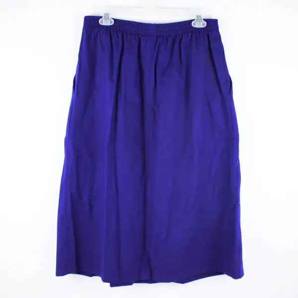 Radcliffe Women's Purple Pleated A-Line Skirt Size 14 Knee Length Pockets