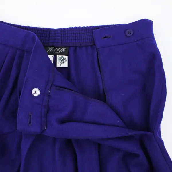Radcliffe Women's Purple Pleated A-Line Skirt Size 14 Knee Length Pockets
