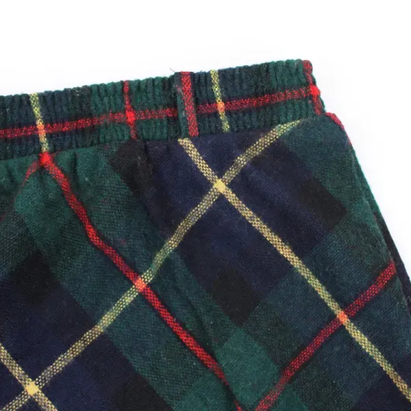 Eccobay Green Plaid Wool Blend A-Line Skirt Women's Size 12