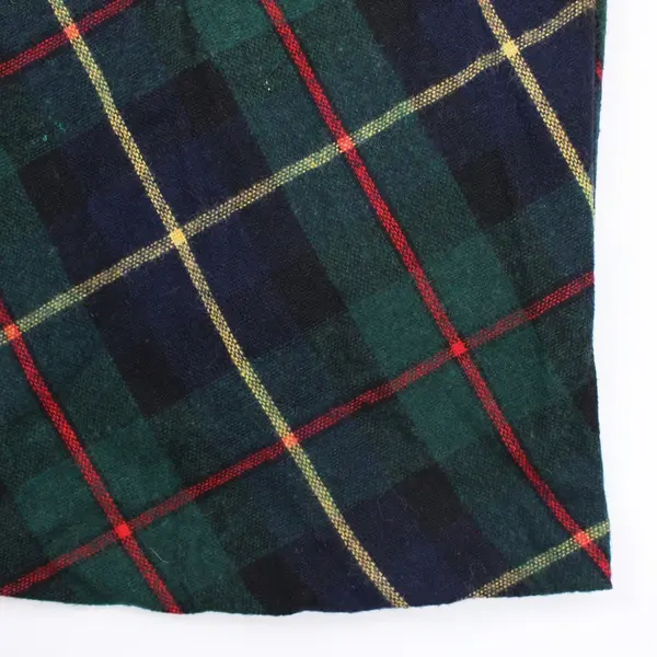 Eccobay Green Plaid Wool Blend A-Line Skirt Women's Size 12