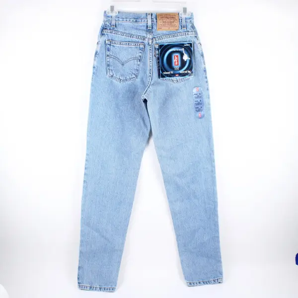 Levi's 550 Junior Size 3 Long Relaxed Fit Tapered Light Wash Jeans