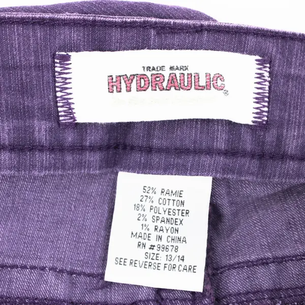 Hydraulic Women's Purple Skinny Jeans Size 13/14 Pre-Owned