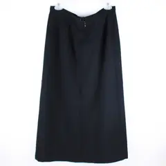 Talbots Women's Black A-Line Skirt Size 12 Center-Back Slit Pre-Owned