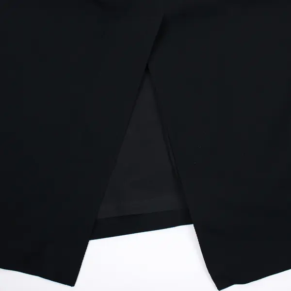 Talbots Women's Black A-Line Skirt Size 12 Center-Back Slit Pre-Owned