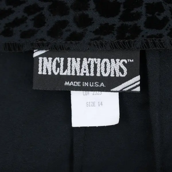 Inclinations Women's Black Velvet Cheetah Print A-Line Maxi Skirt 14