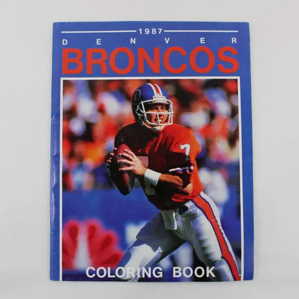 1987 Denver Broncos Unused Coloring Book General Foods