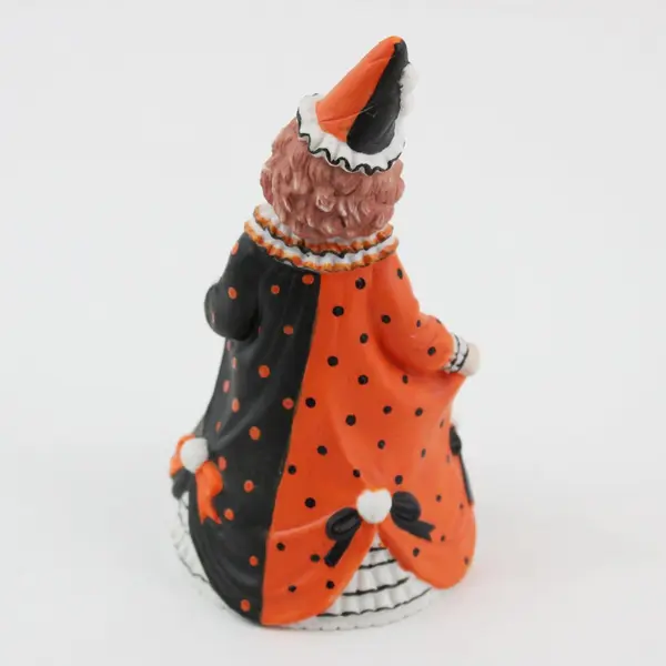 Enesco 1994 Marjorie Sarnat Clown Girl Bell Figurine Halloween 10in Tall