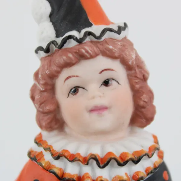 Enesco 1994 Marjorie Sarnat Clown Girl Bell Figurine Halloween 10in Tall