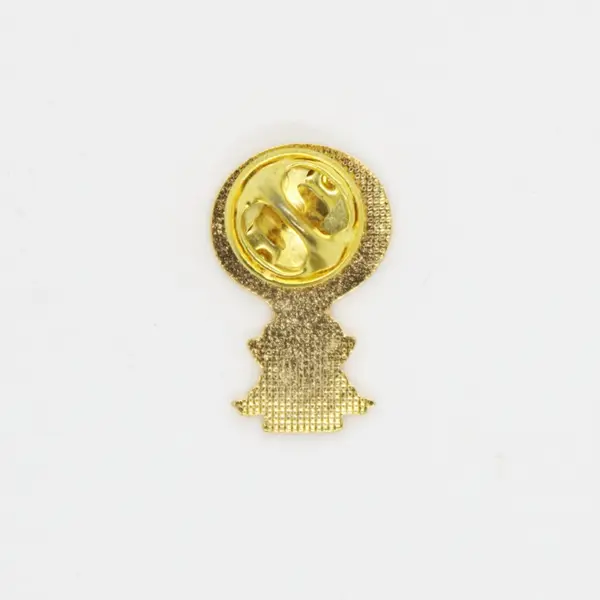 Vintage Red Yellow Hot Air Balloon Enamel Lapel Pin Gold Tone 1 in