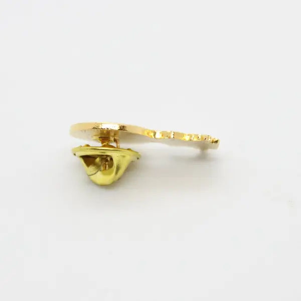 Vintage Red Yellow Hot Air Balloon Enamel Lapel Pin Gold Tone 1 in