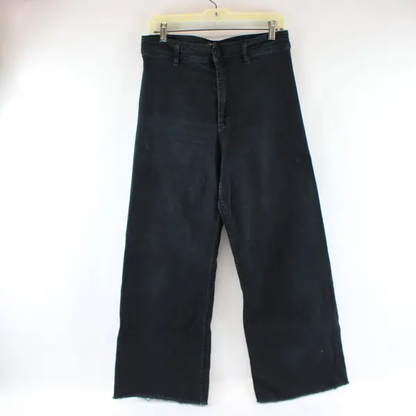 Zara The Marine Women's Straight Leg Black Jeans Size 10