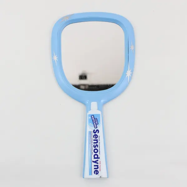 Sensodyne Extra Whitening Blue Promotional Hand Mirror Advertising Collectible
