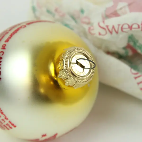Christmas Customs of Canada Glass Ornament Merry Christmas Joyeux Noel 4" Tall