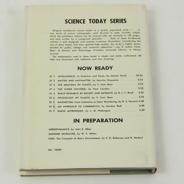 An Approach to Cybernetics Gordon Pask 1961 1st Edition Hardcover Dust Jacket 