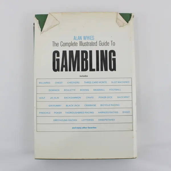 The Complete Illustrated Guide to Gambling Alan Wykes 1964 HC Dust Jacket Good