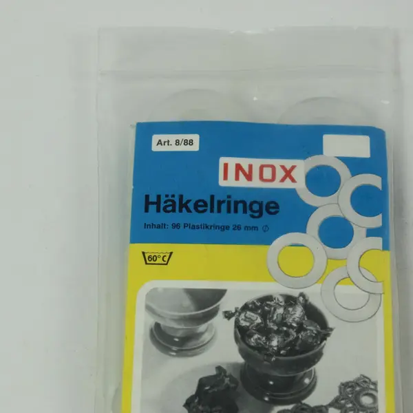 Lot of 3 INOX Plastic Crochet Ring Packs 2x50 & 1x96 Germany 1980s