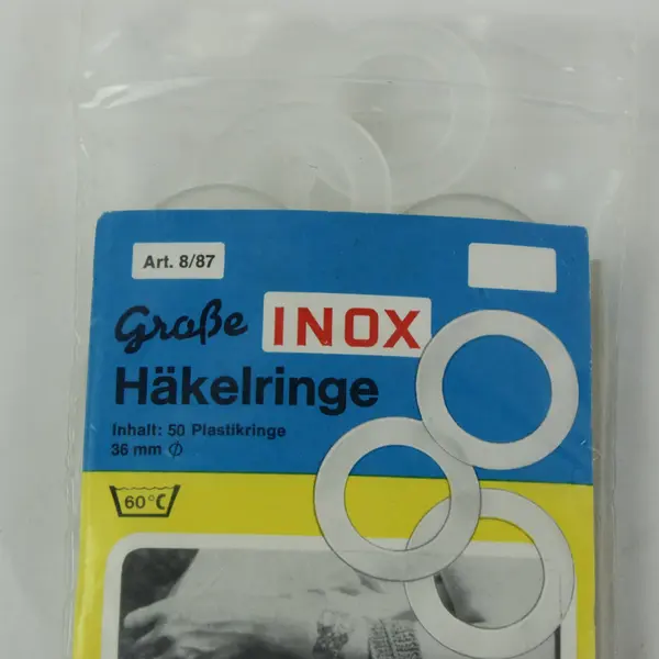 Lot of 3 INOX Plastic Crochet Ring Packs 2x50 & 1x96 Germany 1980s