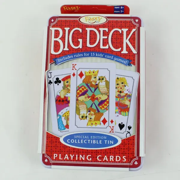 Fundex Kidz Play Big Deck Giant Playing Cards 15 Games in Tin