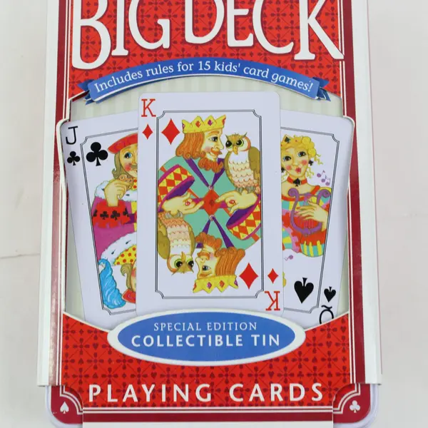 Fundex Kidz Play Big Deck Giant Playing Cards 15 Games in Tin