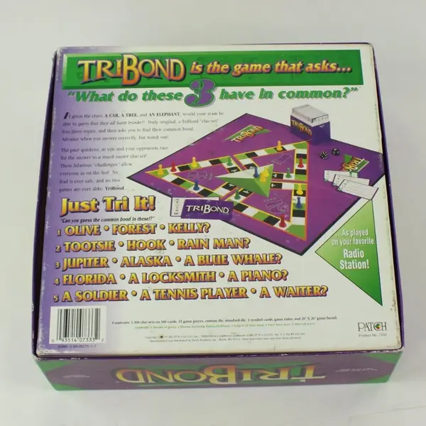 TriBond Board Game Patch Games Trivia #7333 Complete