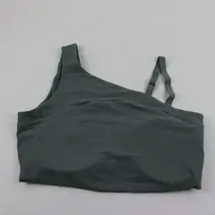Avia T3483 Women's XL Gray Asymmetrical Yoga Tank Top Padded Bra