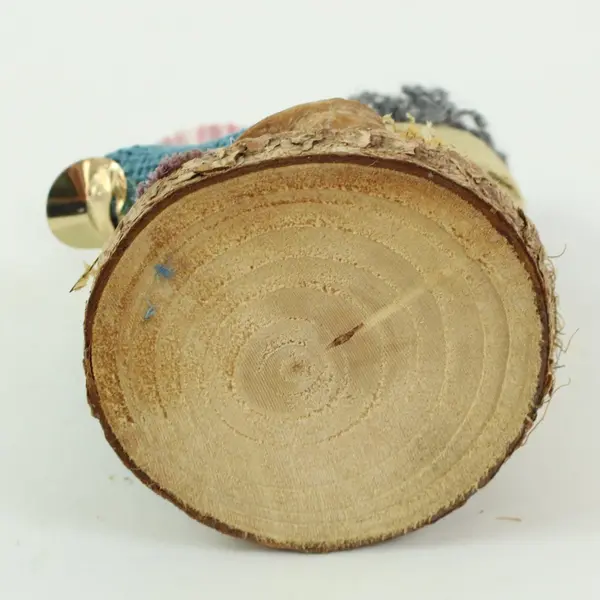 Handmade Rustic Natural Fiber Wooden Base Nativity Scene Christmas Decor 4.75" 