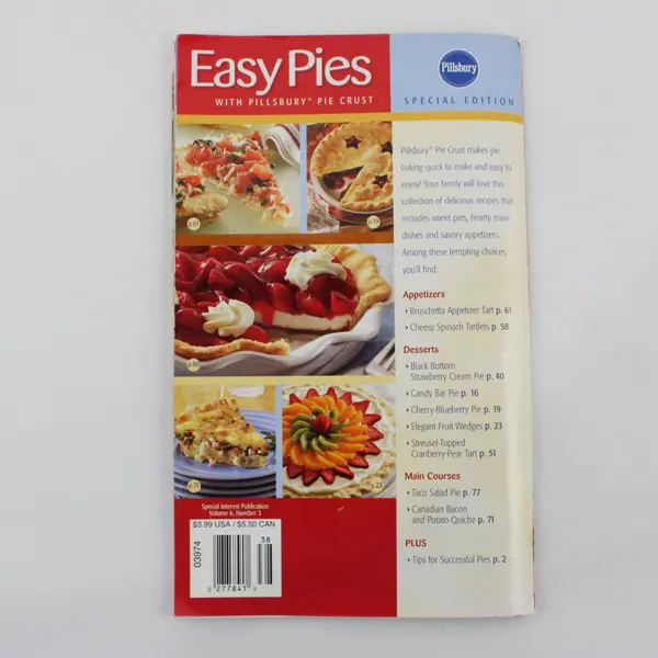 Pillsbury Easy Pies Recipe Booklet Pie Recipes Special Edition 2004