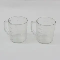 Lot of 2 Cambro 25MCCW135 Clear Plastic Measuring Cups