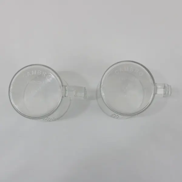 Lot of 2 Cambro 25MCCW135 Clear Plastic Measuring Cups