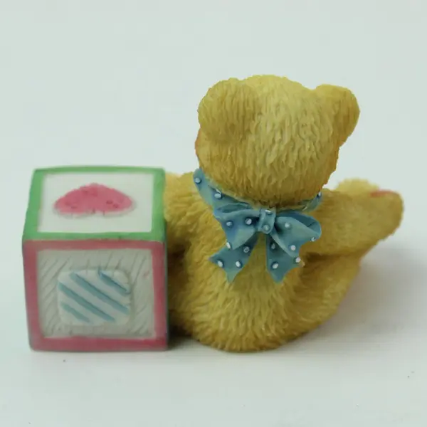Enesco Cherished Teddies Bear ABC E Block 158488E 1995 Figurine