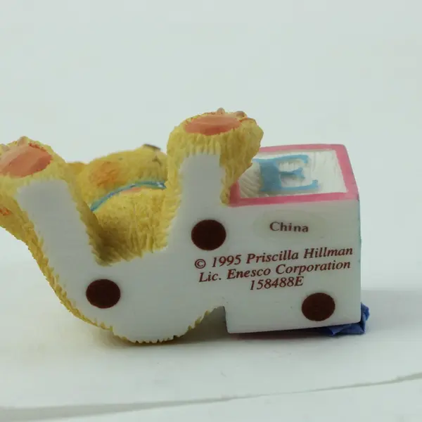 Enesco Cherished Teddies Bear ABC E Block 158488E 1995 Figurine
