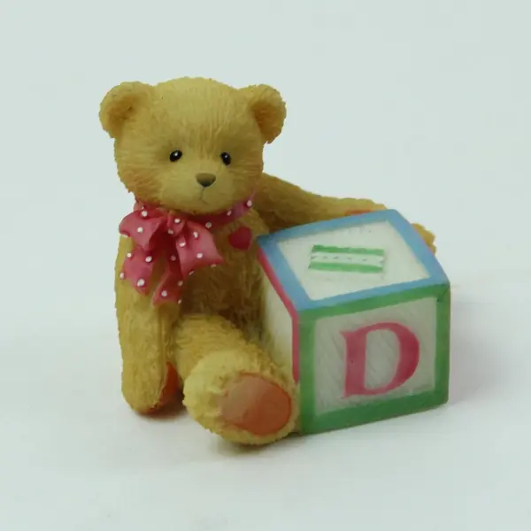 Cherished Teddies Enesco Bear With ABC D Block Figurine 158488D 1995