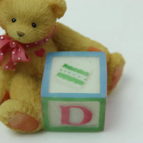 Cherished Teddies Enesco Bear With ABC D Block Figurine 158488D 1995