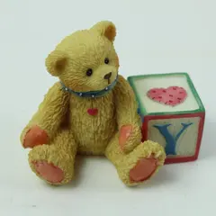 Enesco Cherished Teddies Bear With ABC Y Block Figurine 158488Y